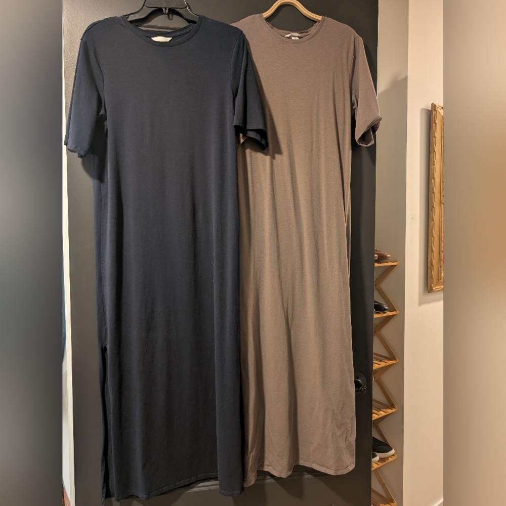 Navy and Taupe Maxi Dresses - H&M (Combo)